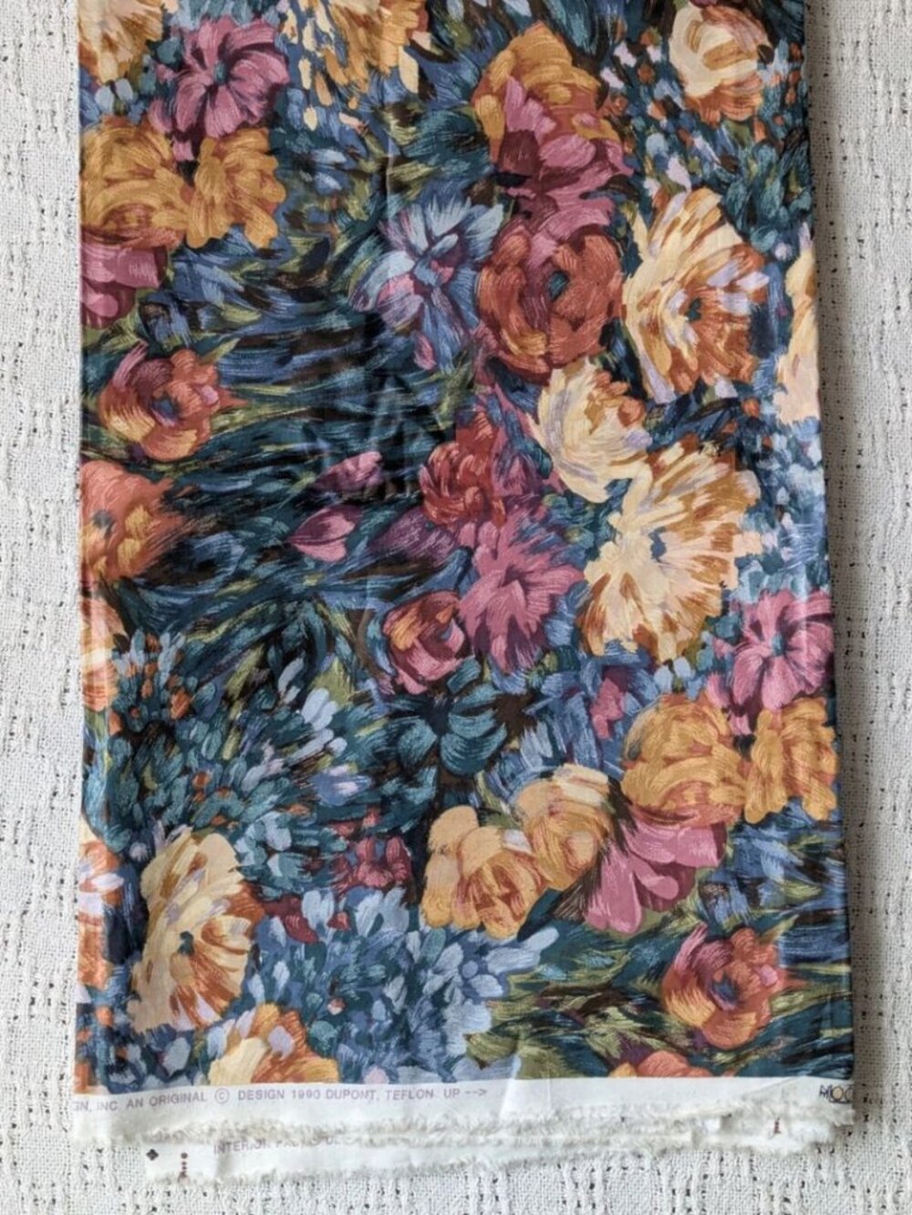 VTG Interior Fabric Design Inc 1990 Dupont Teflon Floral Cotton 54" x 120"